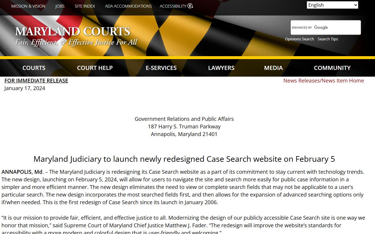 Kent County court records Case Search redesign information