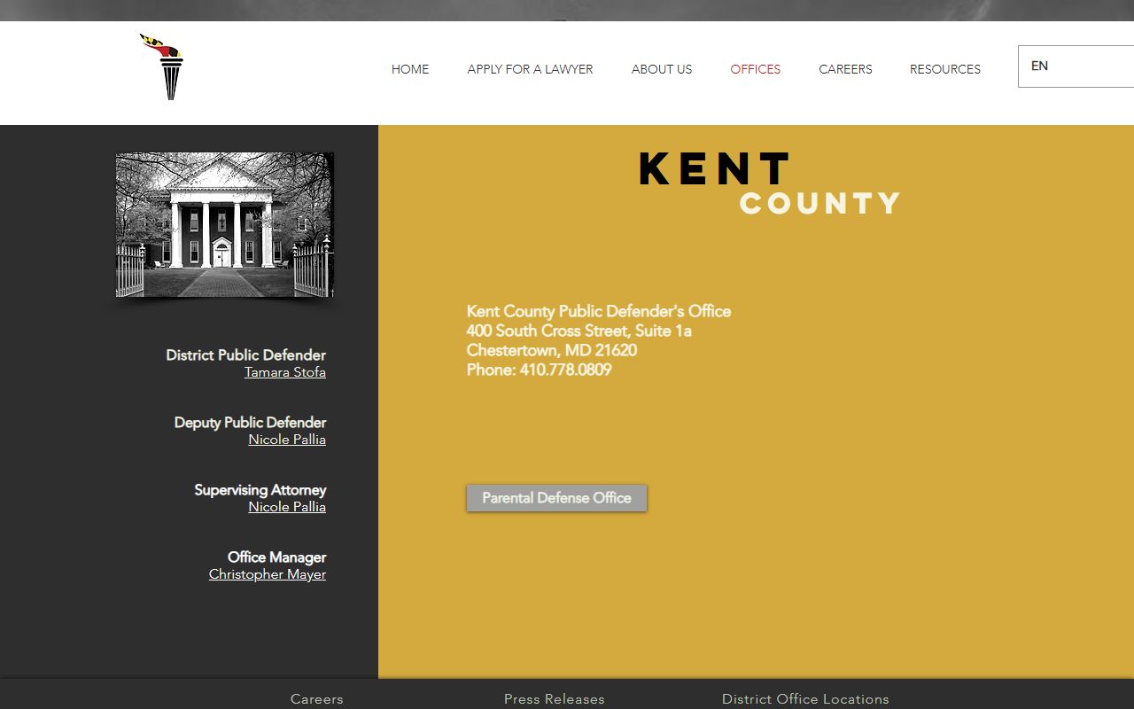 Kent County criminal court records Public Defender office information