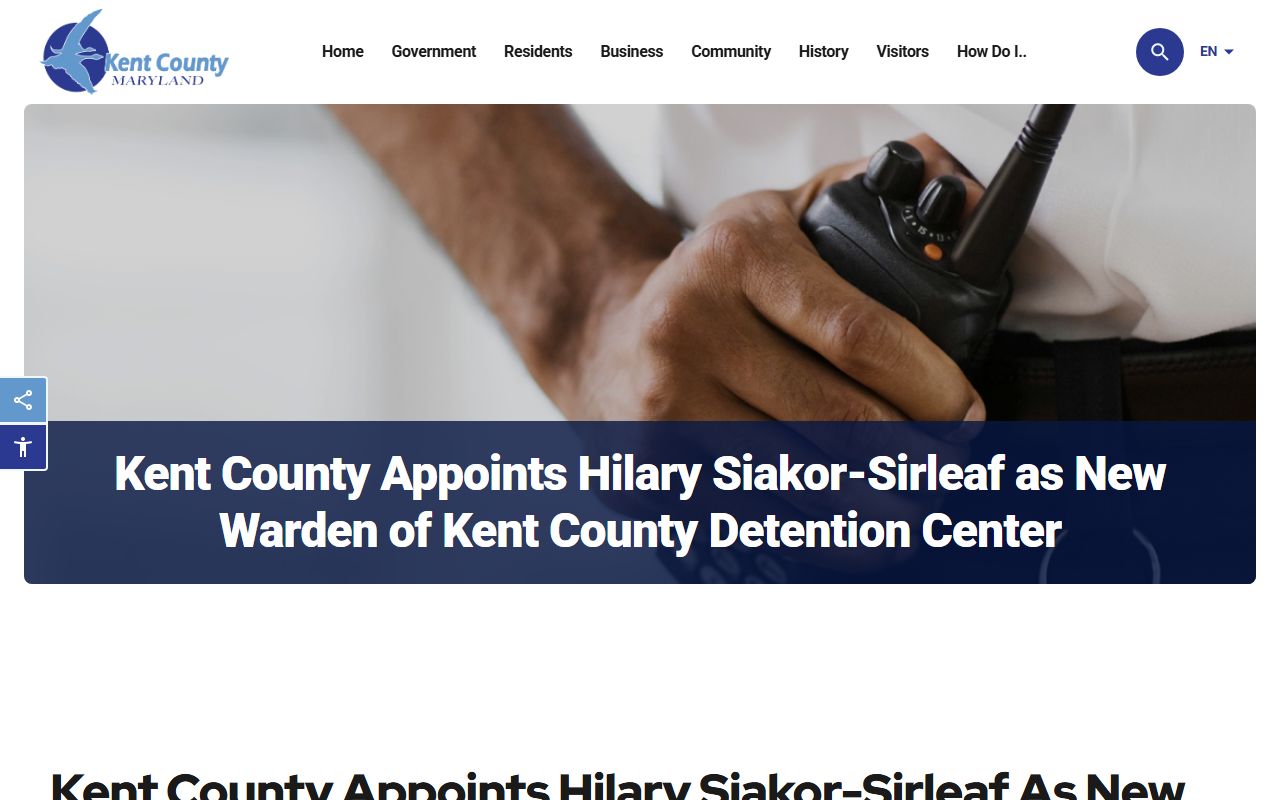 Kent County inmate records and Detention Center warden announcement