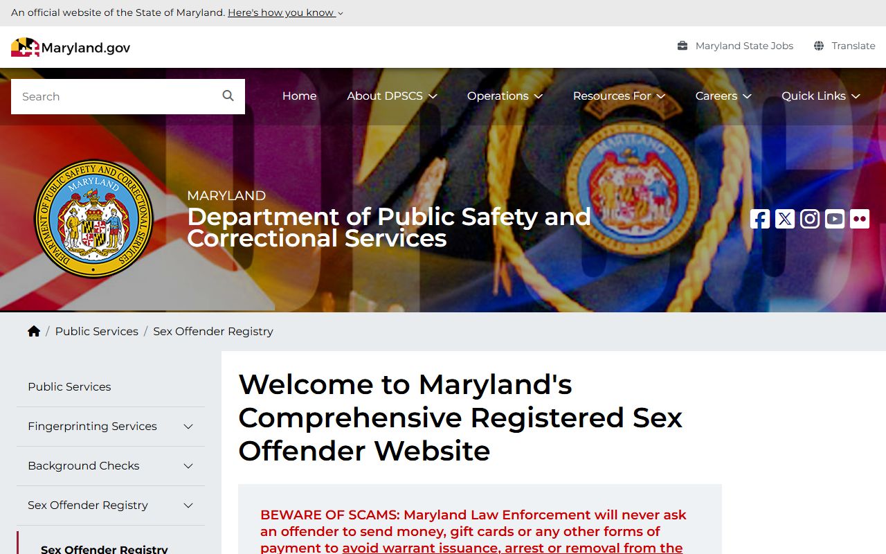 Kent County inmate records and Maryland sex offender registry distinction