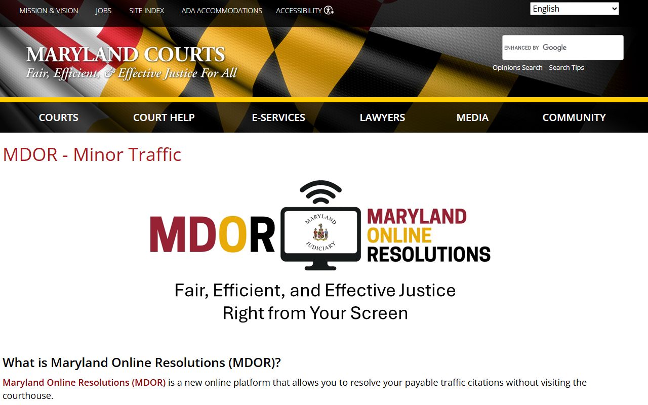 Kent County traffic court records Maryland Online Resolutions